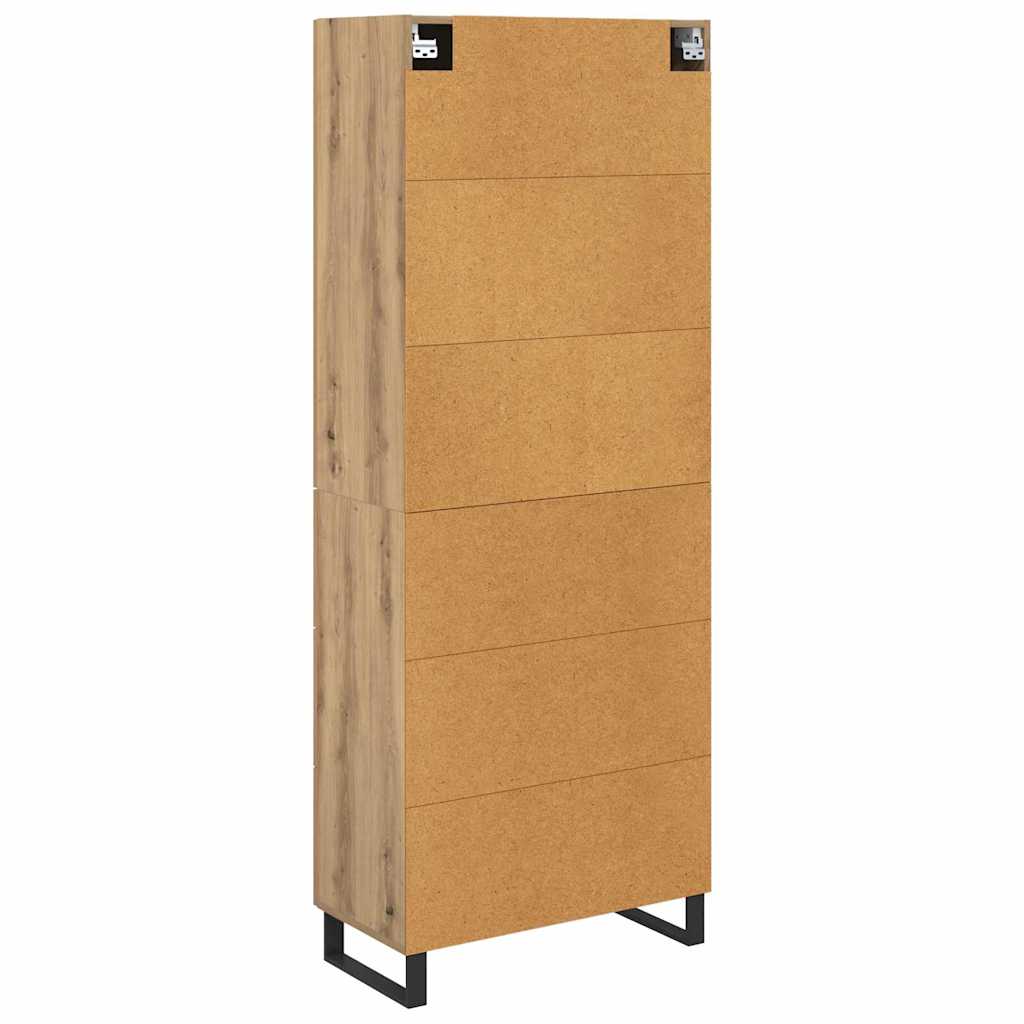 Highboard 2 kom. Umjetnički hrast 69,5 x 34 x 180 cm