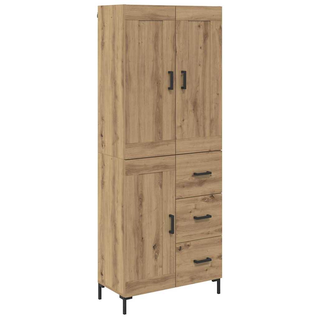 Highboard s ladicama 2 pcs Umjetnički hrast Konstruirano drvo