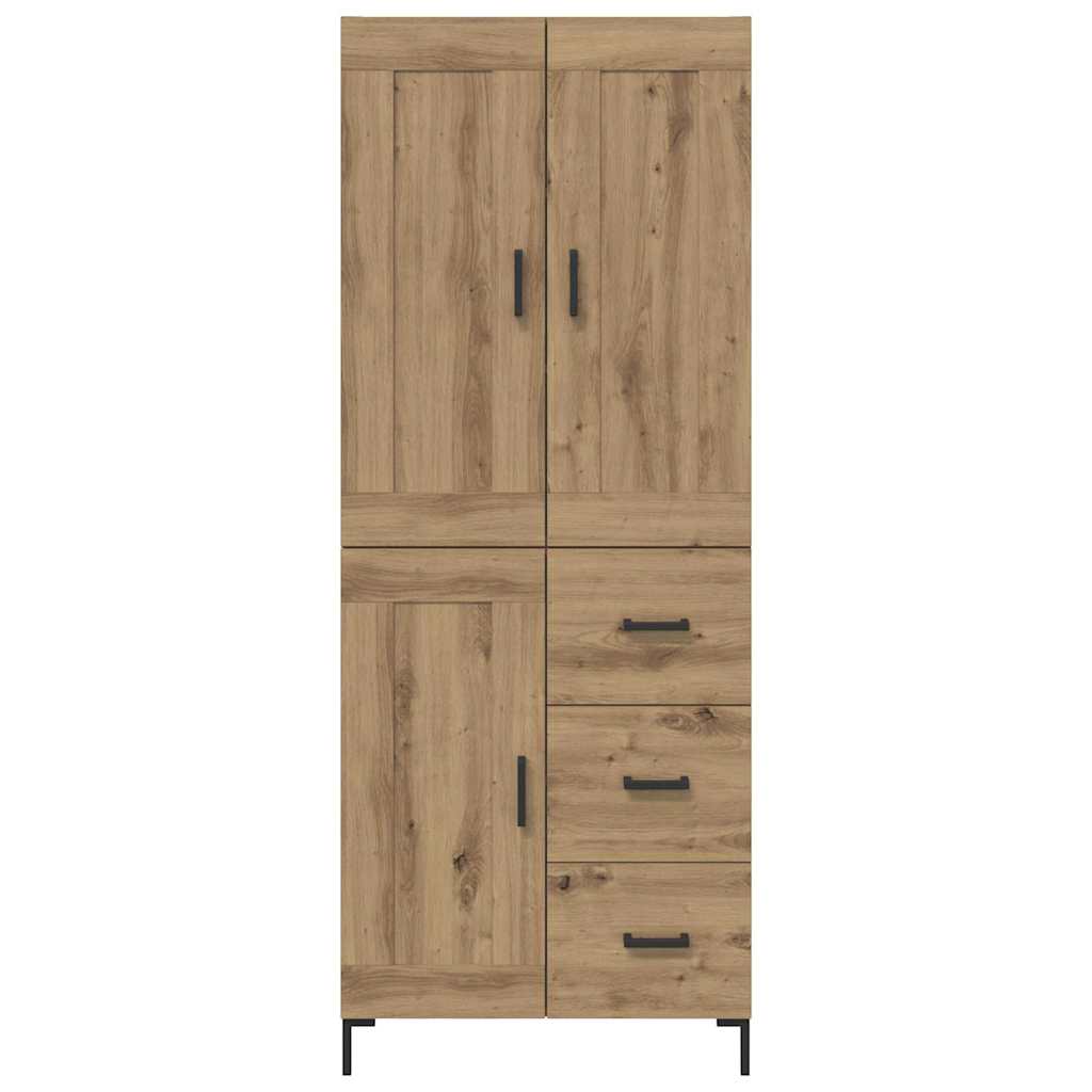 Highboard s ladicama 2 pcs Umjetnički hrast Konstruirano drvo