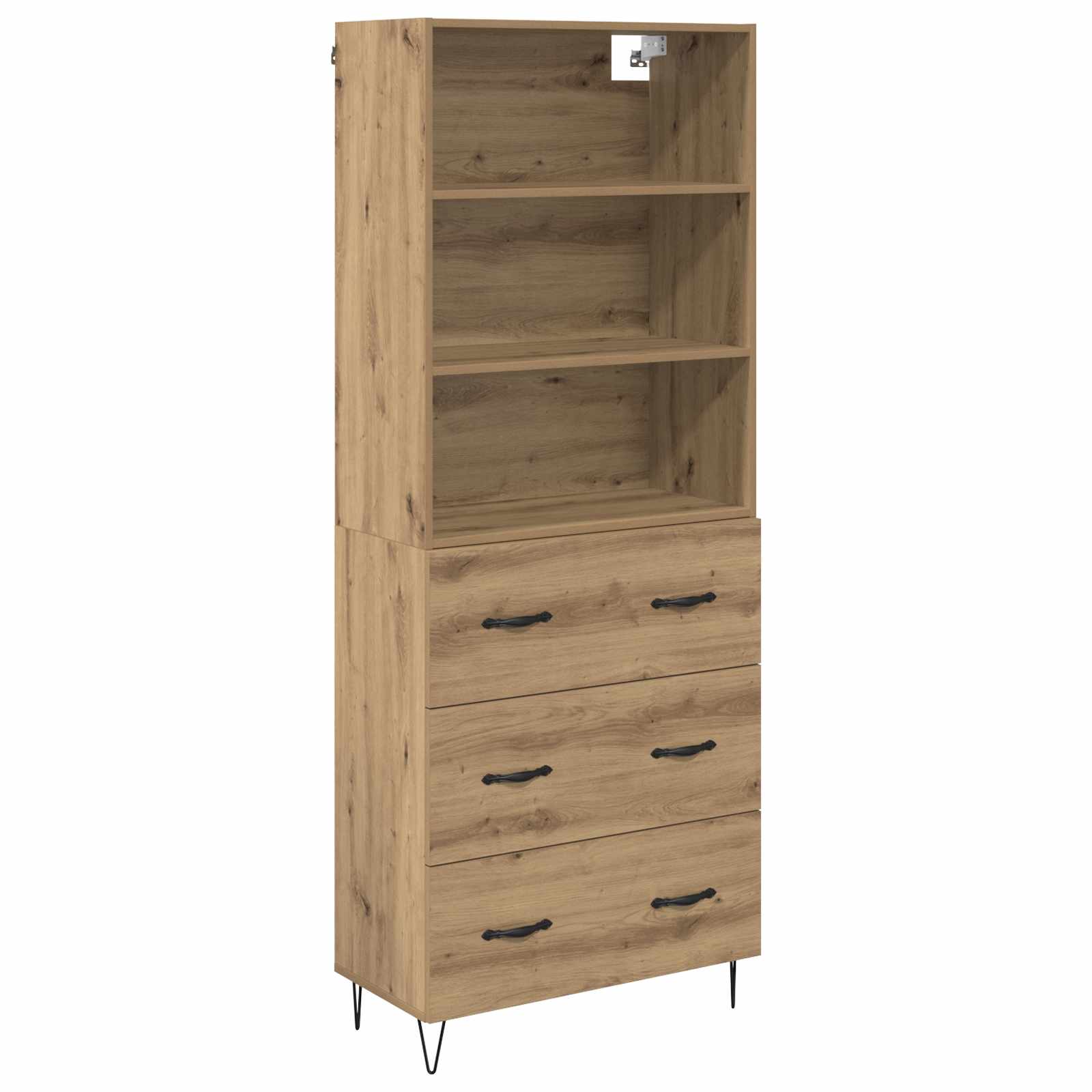Highboard s ladicama 2 pcs Umjetnički hrast Konstruirano drvo
