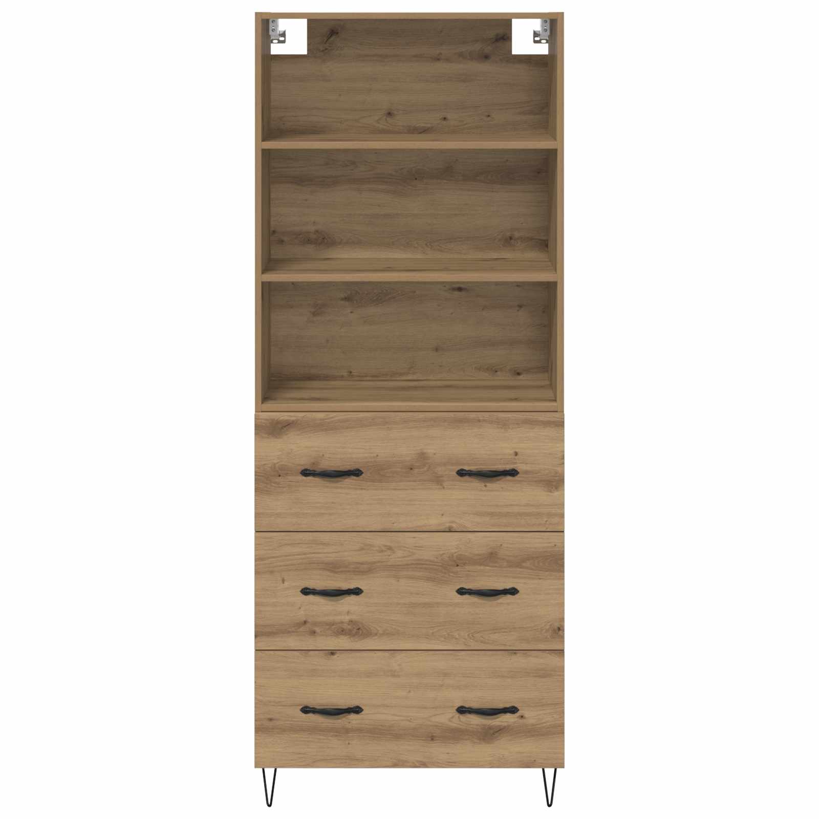 Highboard s ladicama 2 pcs Umjetnički hrast Konstruirano drvo