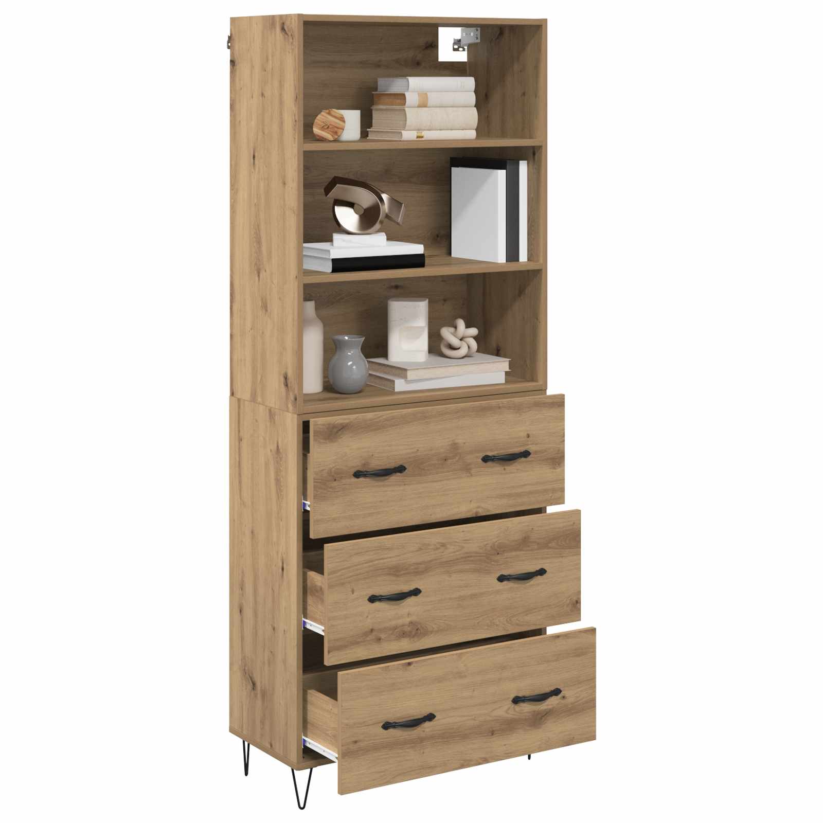 Highboard s ladicama 2 pcs Umjetnički hrast Konstruirano drvo