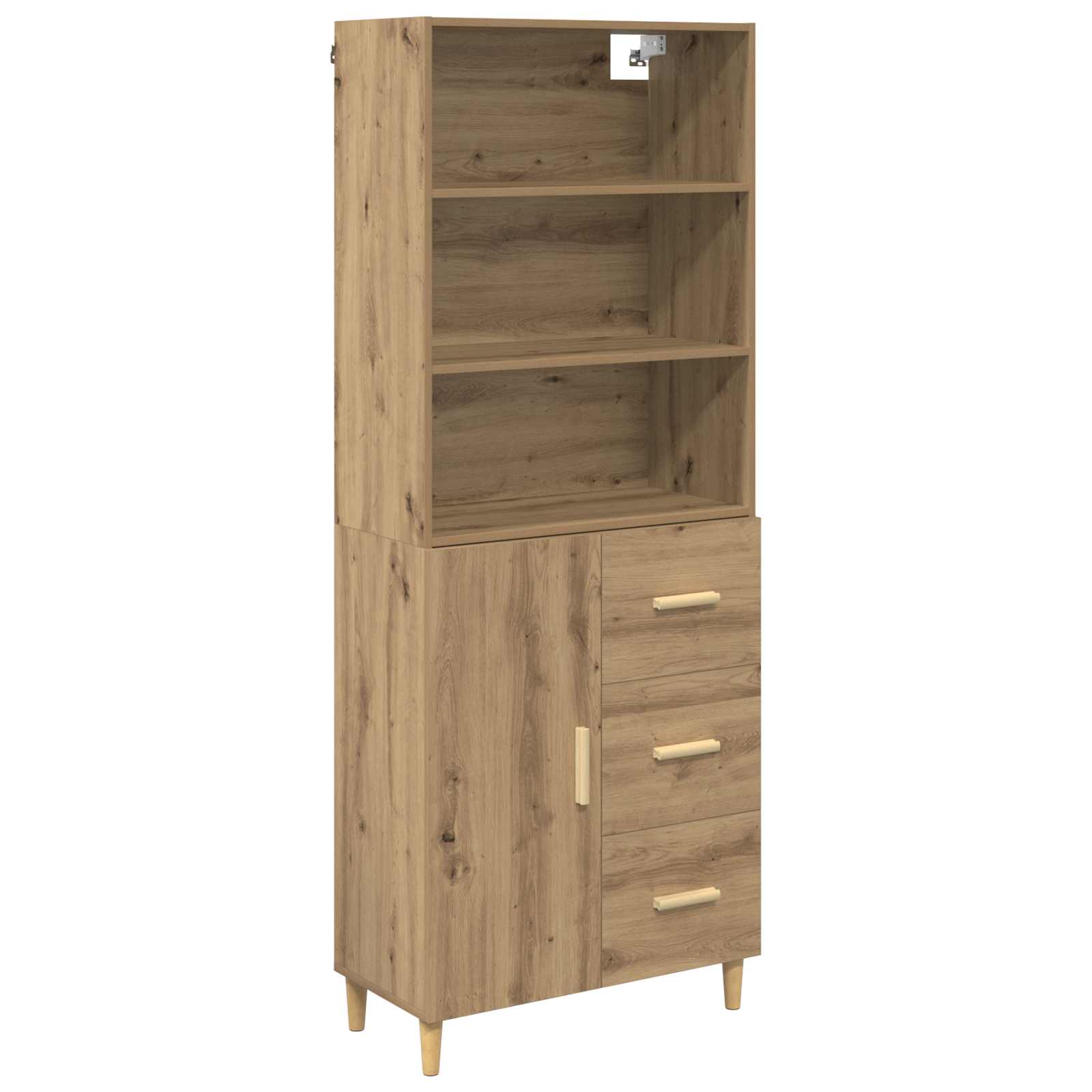 Highboard s ladicama Umjetnički hrast 69,5 x 32,5 x 180 cm