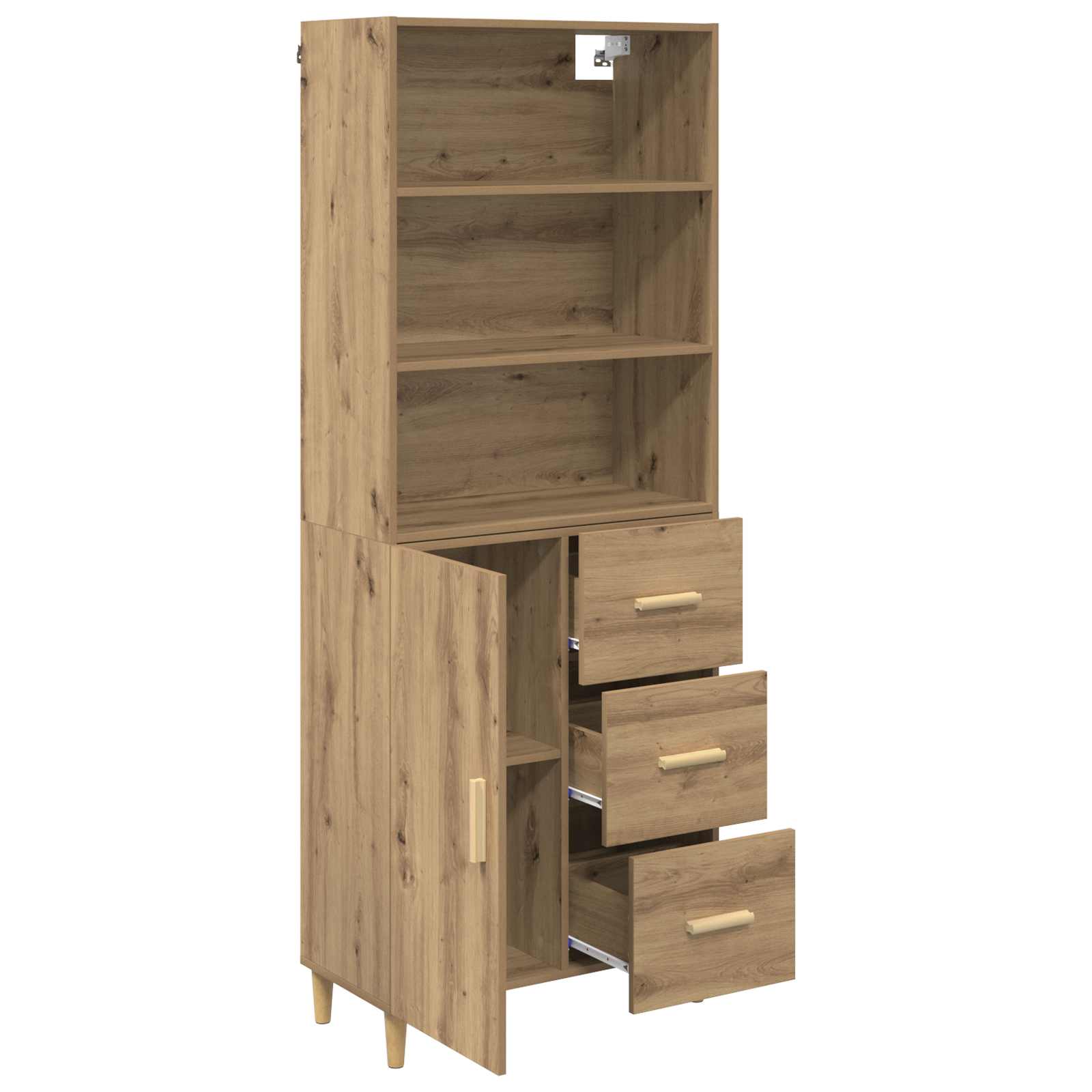 Highboard s ladicama Umjetnički hrast 69,5 x 32,5 x 180 cm
