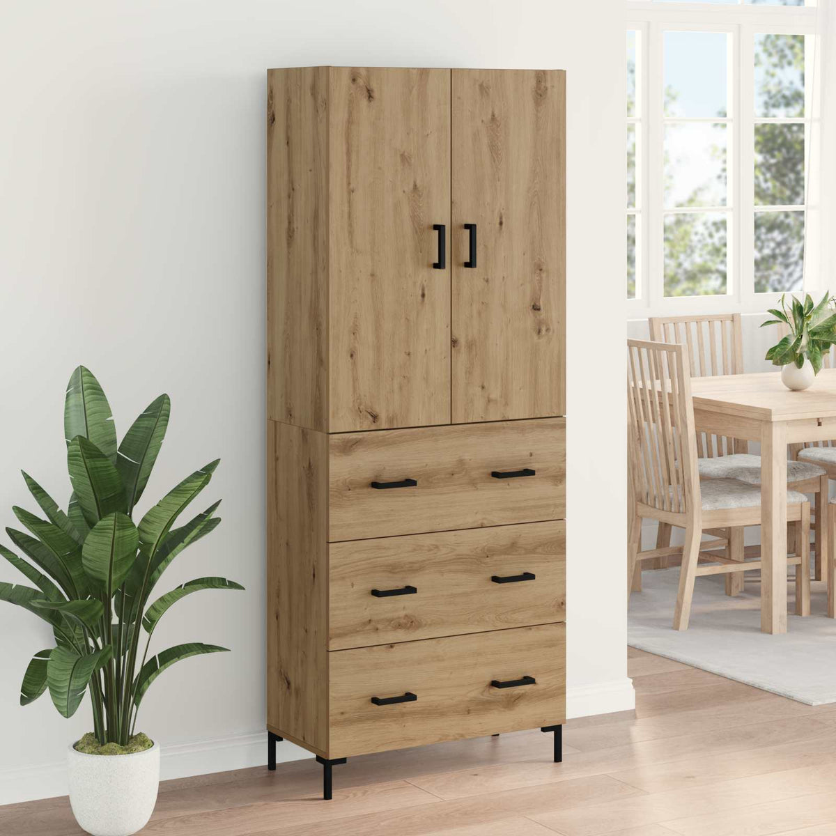 Highboard Umjetnički hrast 69,5 x 34 x 180 cm Konstruirano drvo