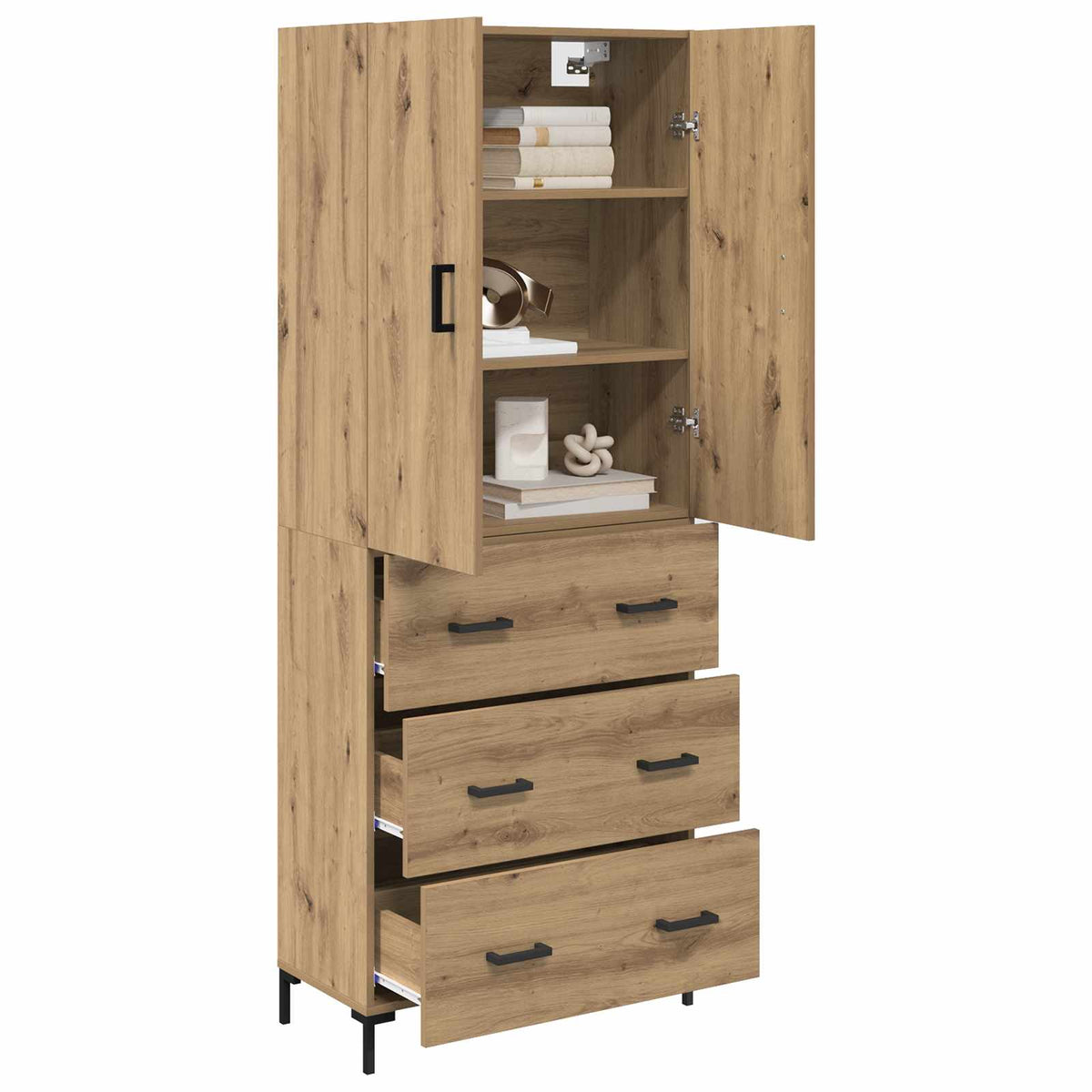 Highboard Umjetnički hrast 69,5 x 34 x 180 cm Konstruirano drvo
