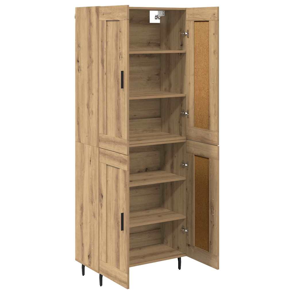 Highboard 2 pcs Umjetnički hrast Konstruirano drvo