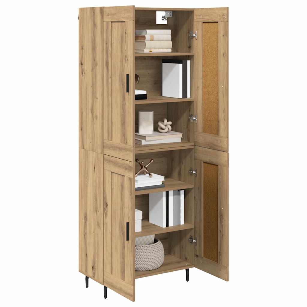 Highboard 2 pcs Umjetnički hrast Konstruirano drvo