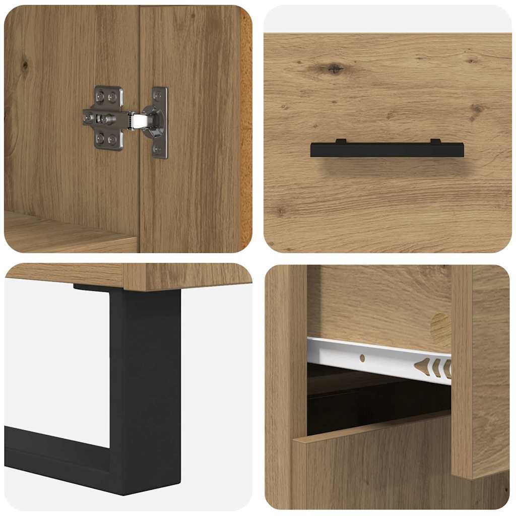 Highboard 2 kom. Umjetnički hrast 69,5 x 34 x 180 cm