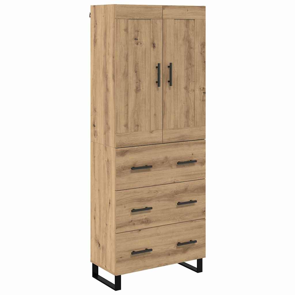 Highboard 2 kom. Umjetnički hrast 69,5 x 34 x 180 cm