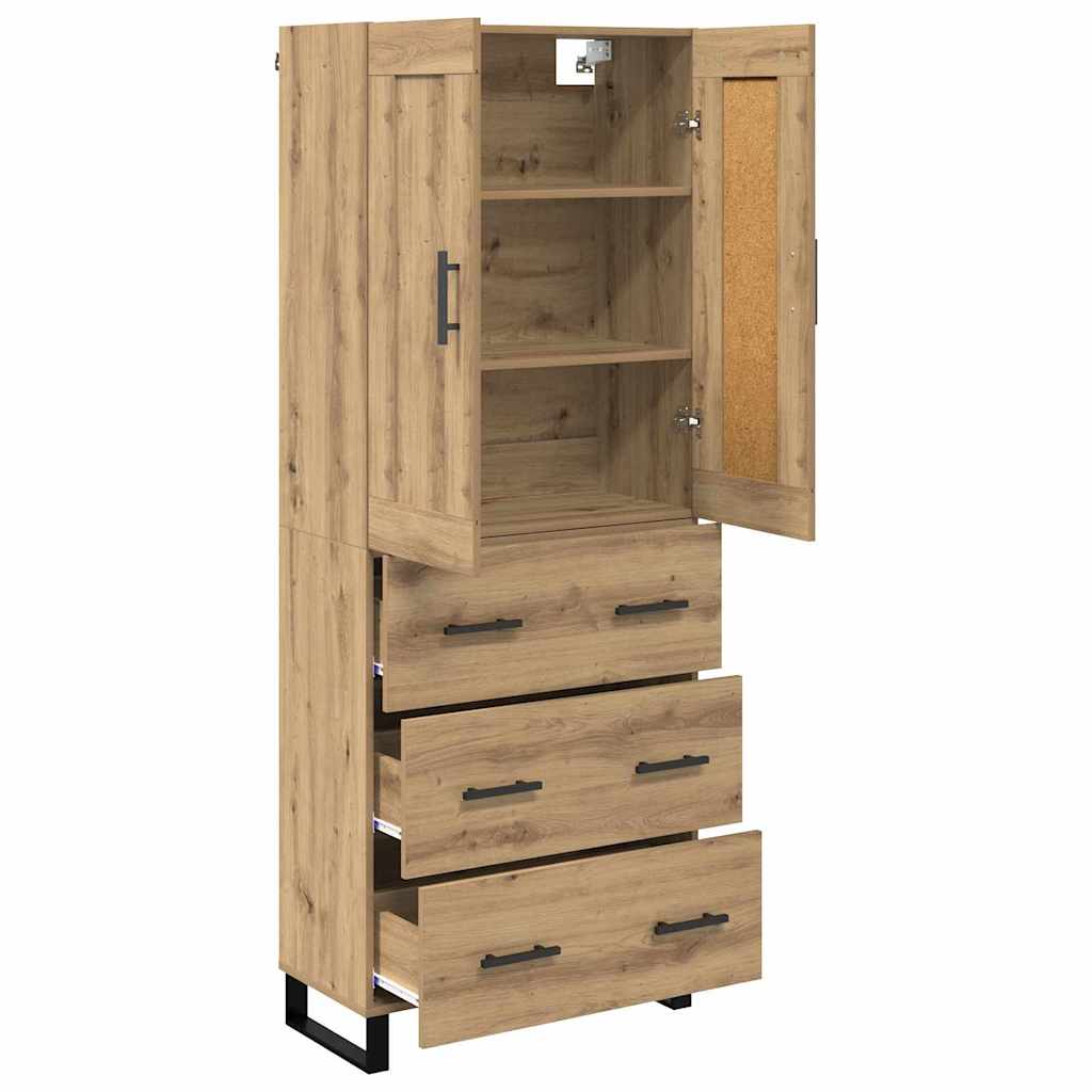 Highboard 2 kom. Umjetnički hrast 69,5 x 34 x 180 cm