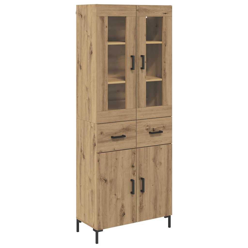 Highboard s ladicama 2 pcs Umjetnički hrast Konstruirano drvo