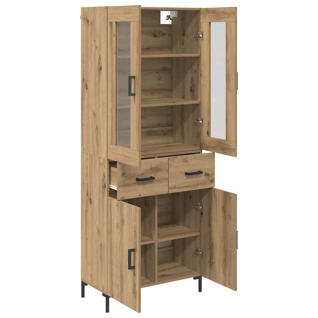 Highboard s ladicama 2 pcs Umjetnički hrast Konstruirano drvo