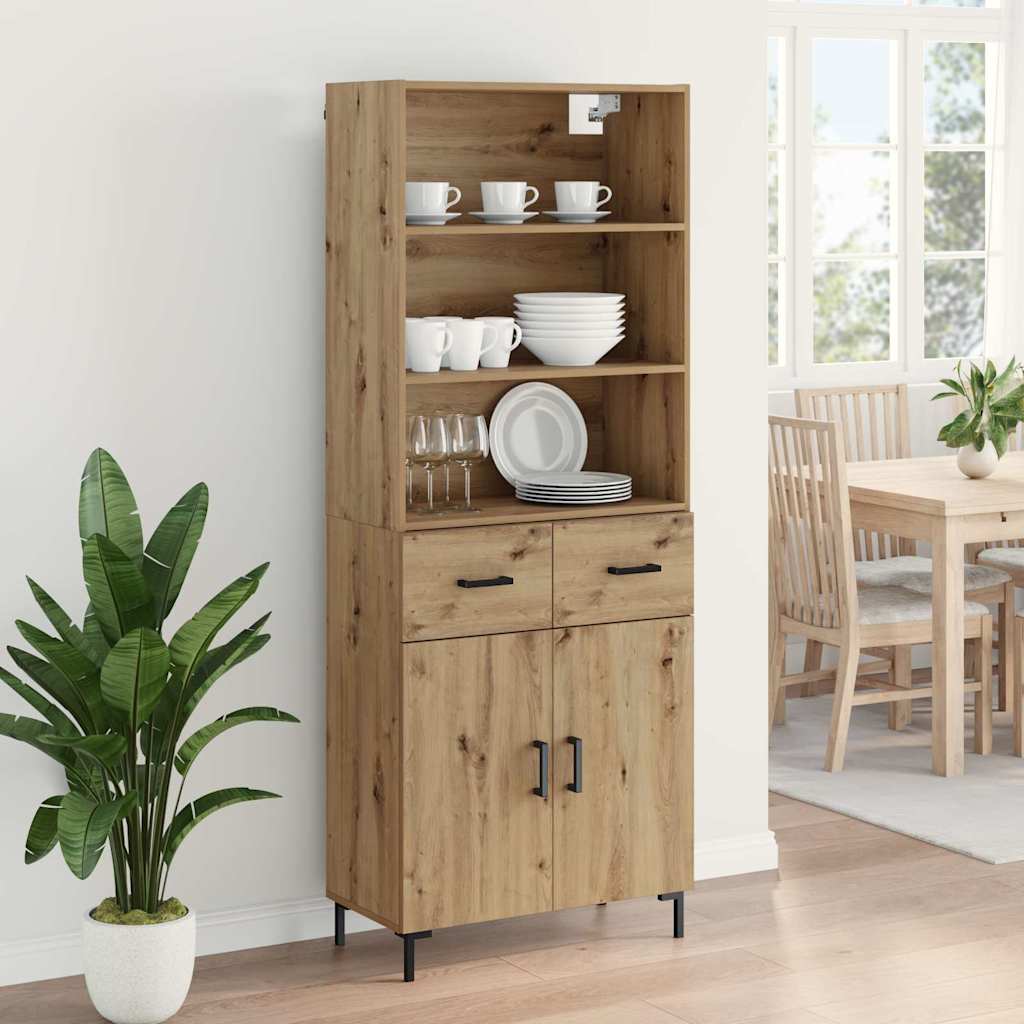 Highboard Umjetnički hrast 69,5 x 34 x 180 cm Konstruirano drvo