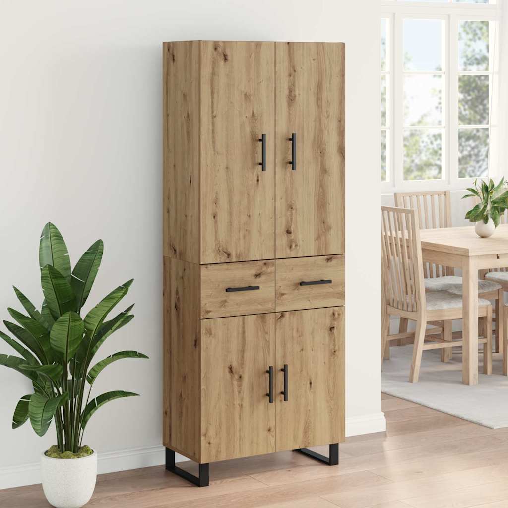 Highboard 2 kom. Umjetnički hrast 69,5 x 34 x 180 cm