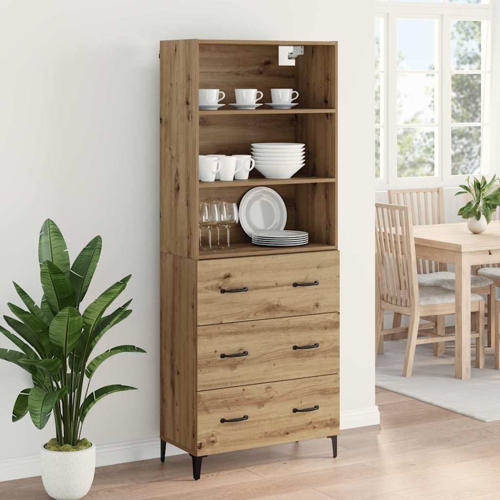Highboard Umjetnički hrast 69,5 x 34 x 180 cm Konstruirano drvo