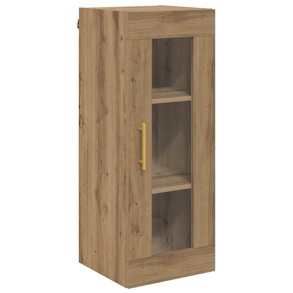 Highboard 2 pcs Umjetnički hrast Stakl