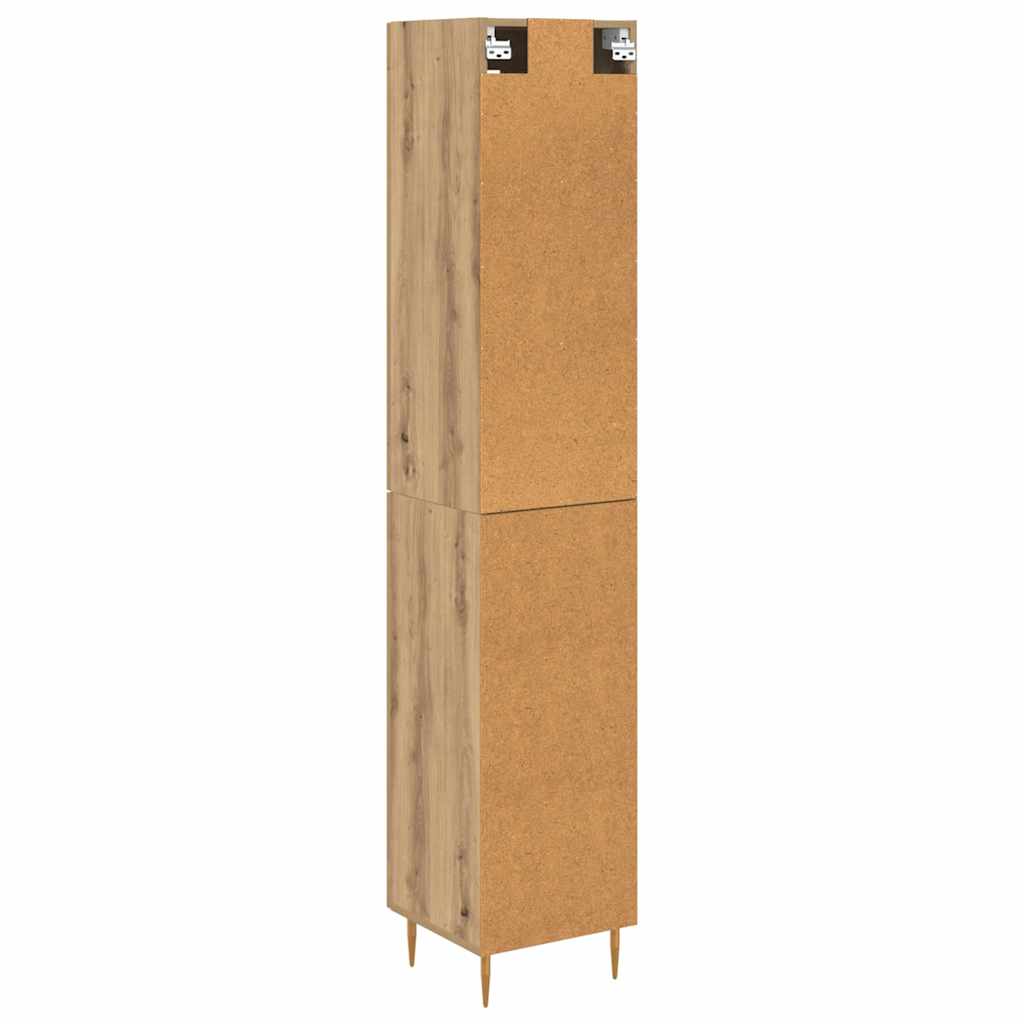 Highboard 2 pcs Umjetnički hrast Stakl