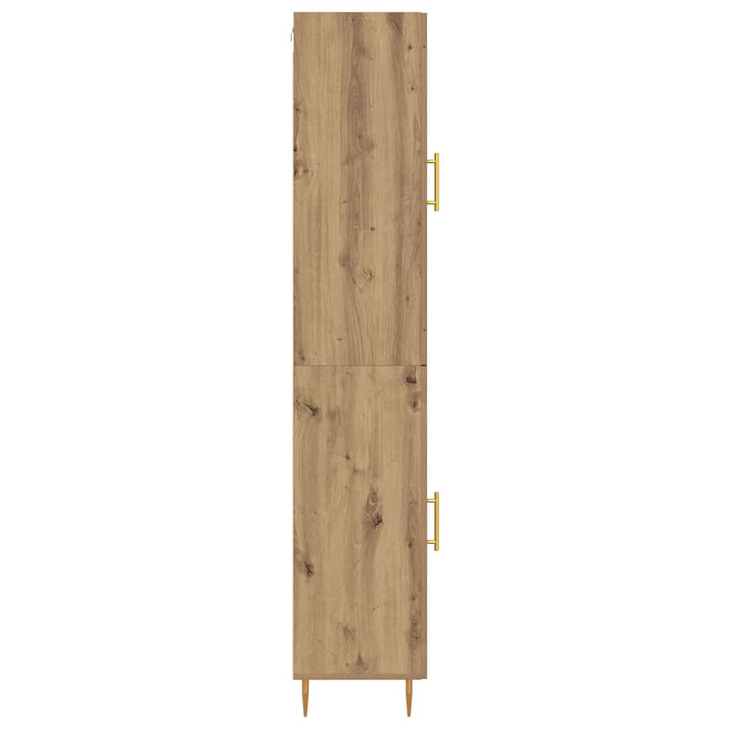 Highboard 2 pcs Umjetnički hrast Stakl