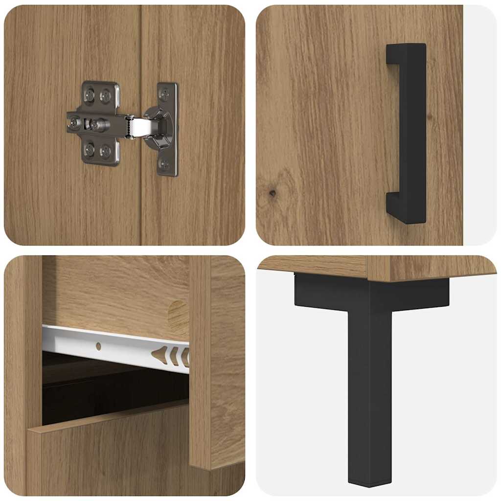 Highboard s ladicama 2 pcs Umjetnički hrast Konstruirano drvo