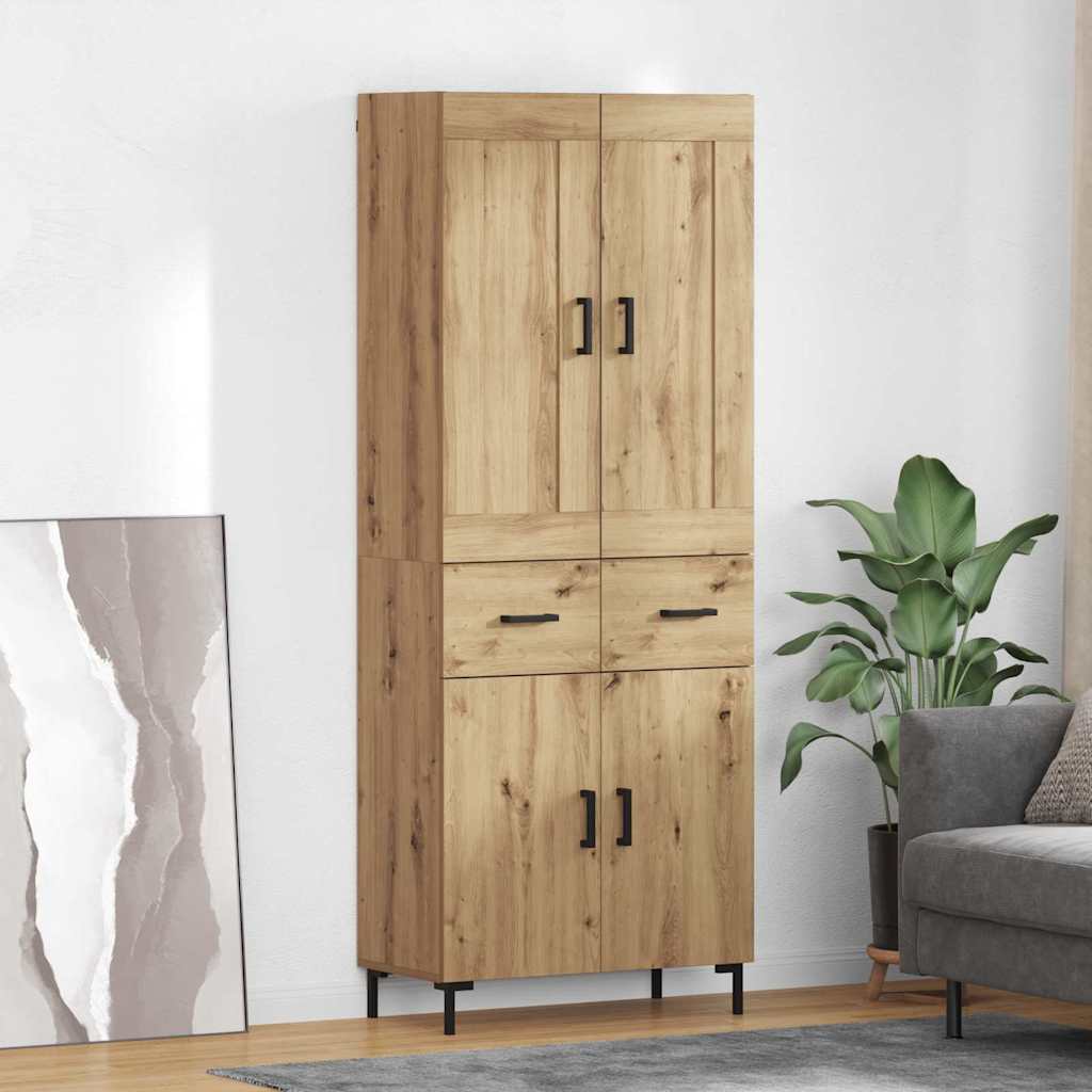 Highboard 2 kom. Umjetnički hrast 69,5 x 34 x 180 cm
