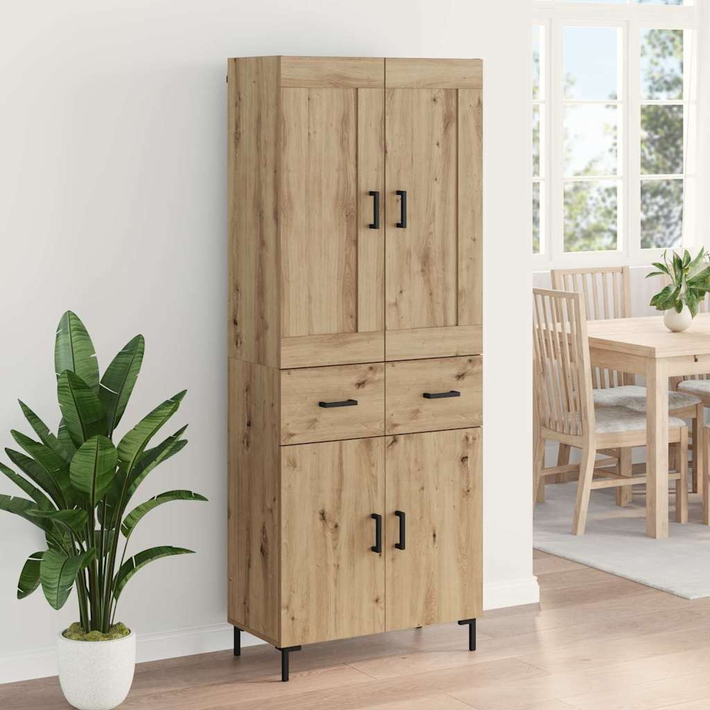 Highboard s ladicama 2 pcs Umjetnički hrast Konstruirano drvo