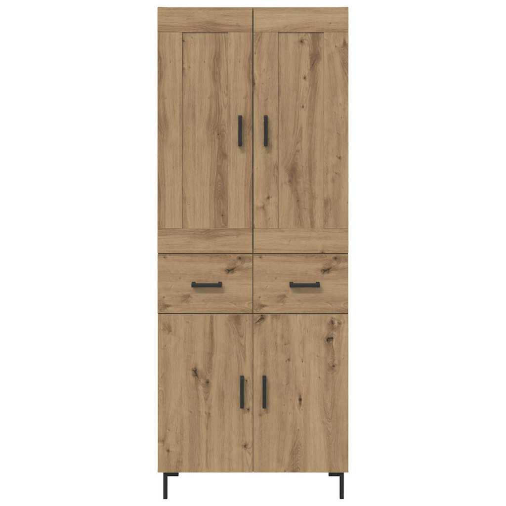 Highboard s ladicama 2 pcs Umjetnički hrast Konstruirano drvo