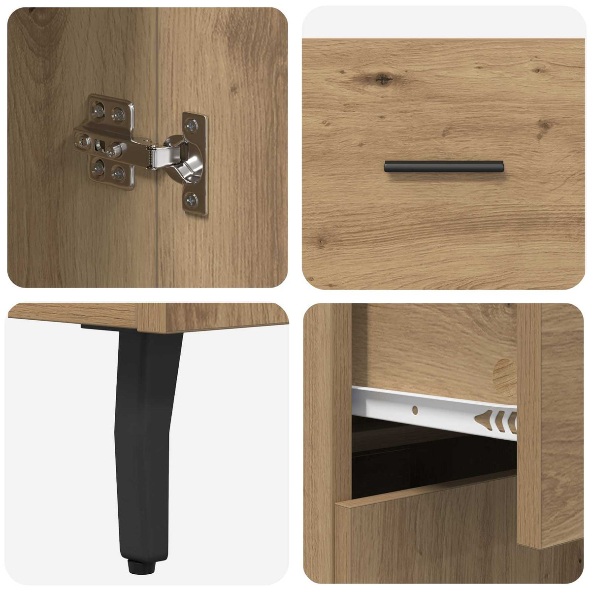 Highboard 2 kom. Umjetnički hrast 69,5 x 34 x 180 cm
