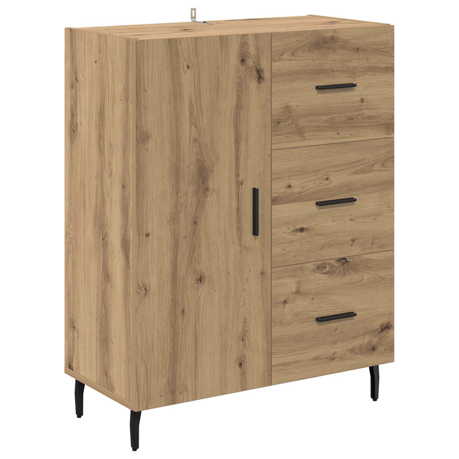 Highboard s ladicama 2 pcs Umjetnički hrast Konstruirano drvo