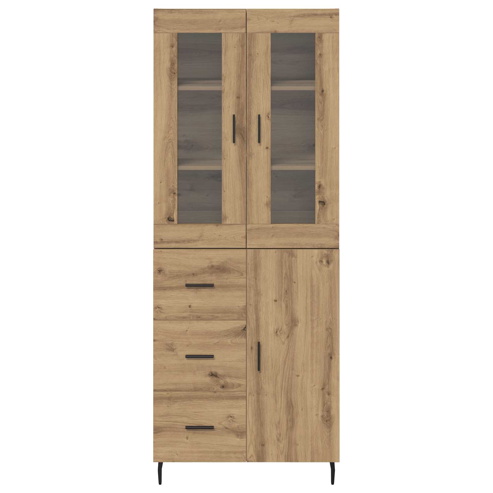 Highboard s ladicama 2 pcs Umjetnički hrast Konstruirano drvo