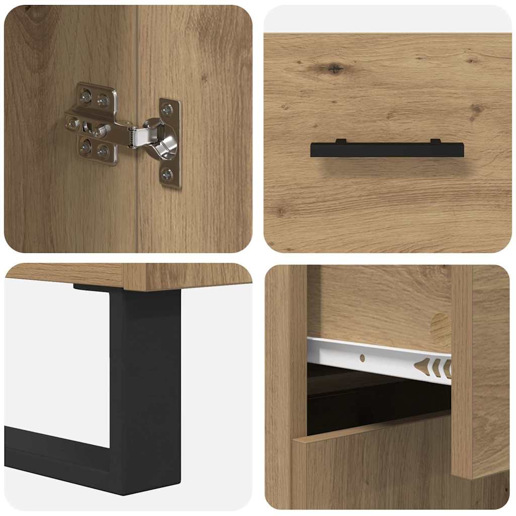 Highboard s ladicama 2 pcs Umjetnički hrast Konstruirano drvo