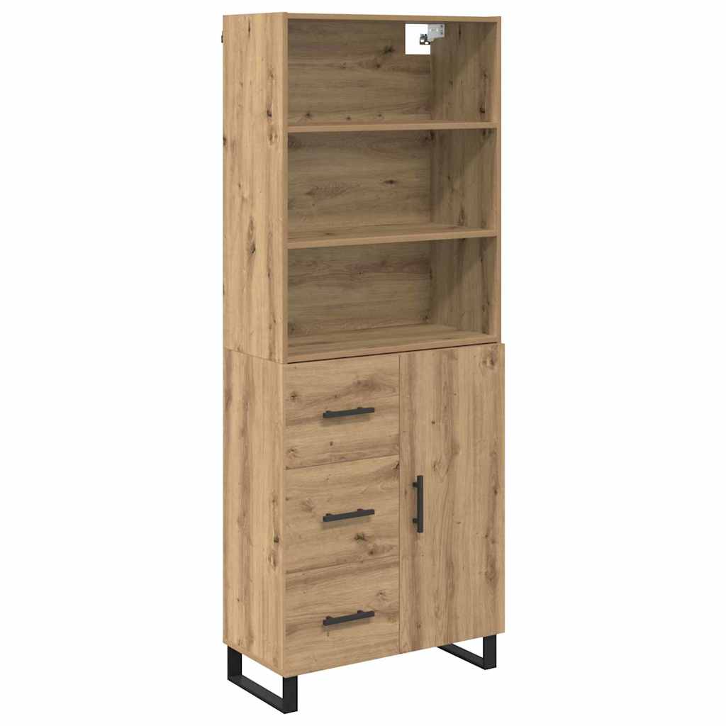Highboard s ladicama 2 pcs Umjetnički hrast Konstruirano drvo