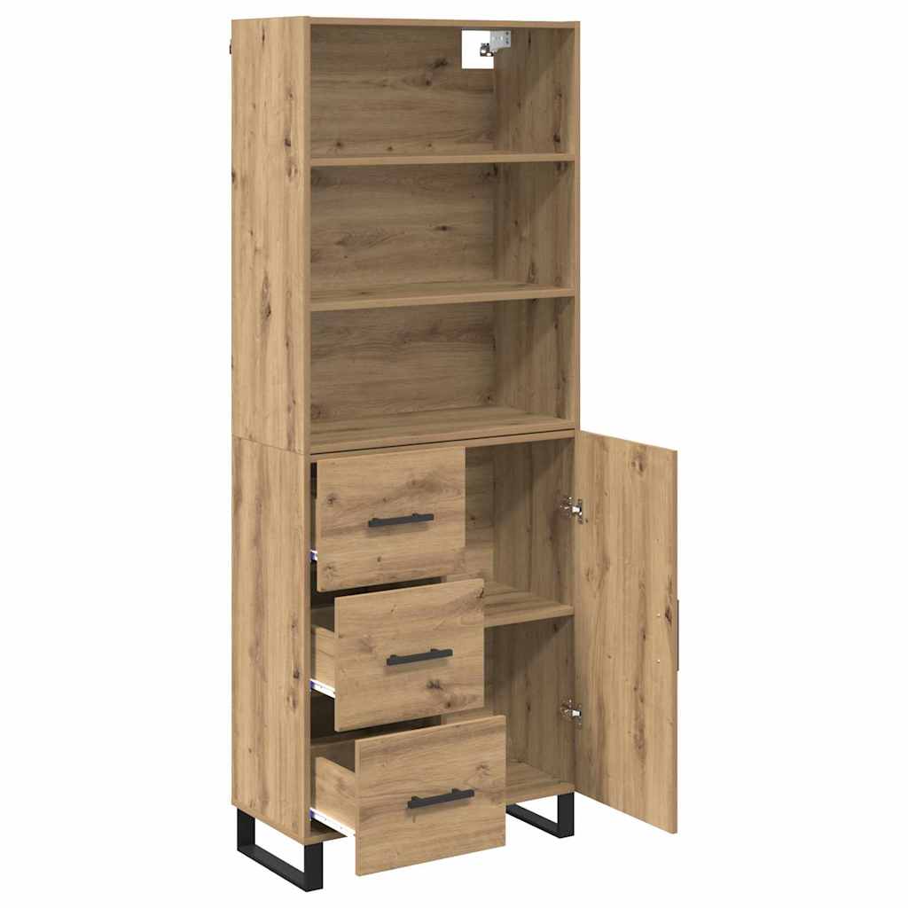 Highboard s ladicama 2 pcs Umjetnički hrast Konstruirano drvo