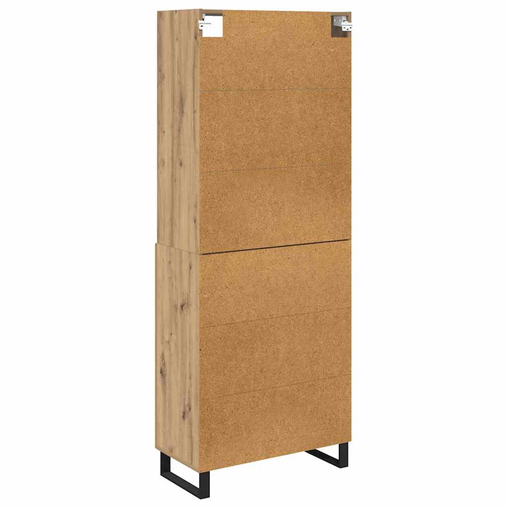 Highboard s ladicama 2 pcs Umjetnički hrast Konstruirano drvo