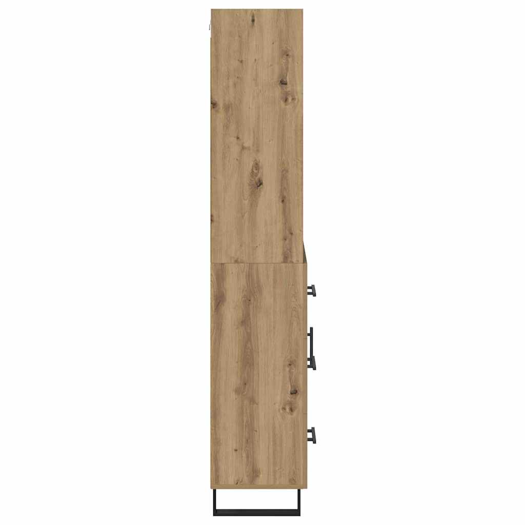 Highboard s ladicama 2 pcs Umjetnički hrast Konstruirano drvo