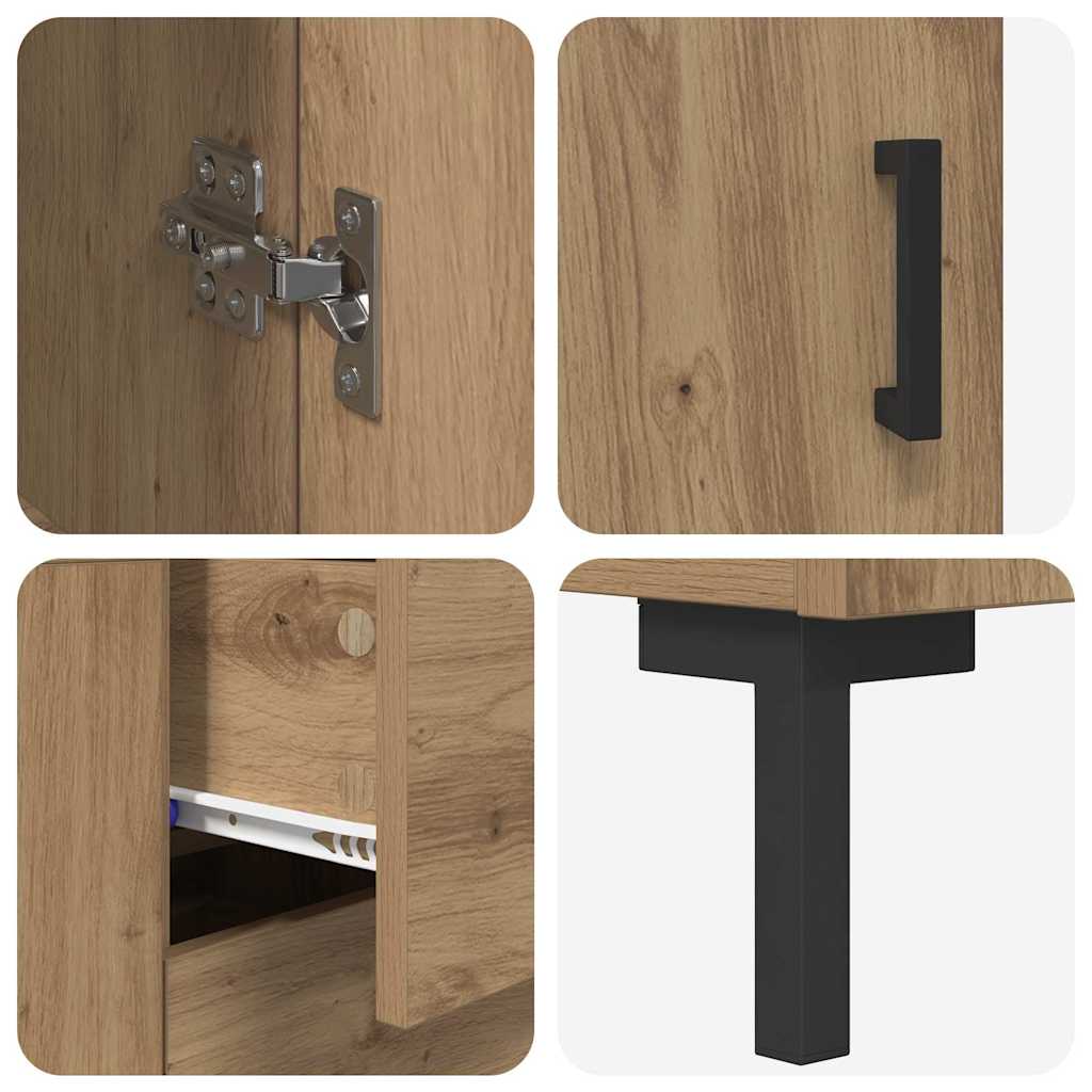 Highboard s ladicama 2 pcs Umjetnički hrast Konstruirano drvo