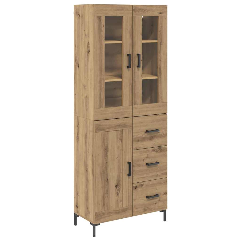 Highboard s ladicama 2 pcs Umjetnički hrast Konstruirano drvo