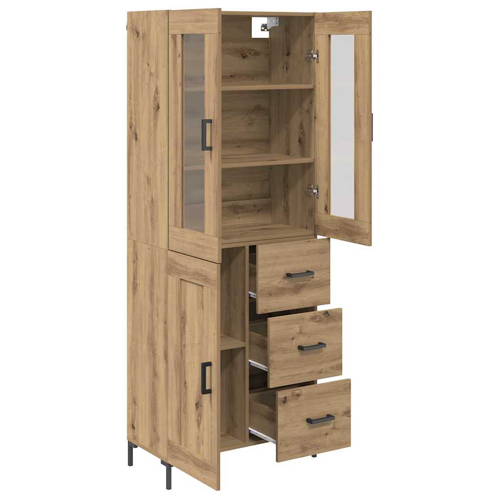 Highboard s ladicama 2 pcs Umjetnički hrast Konstruirano drvo