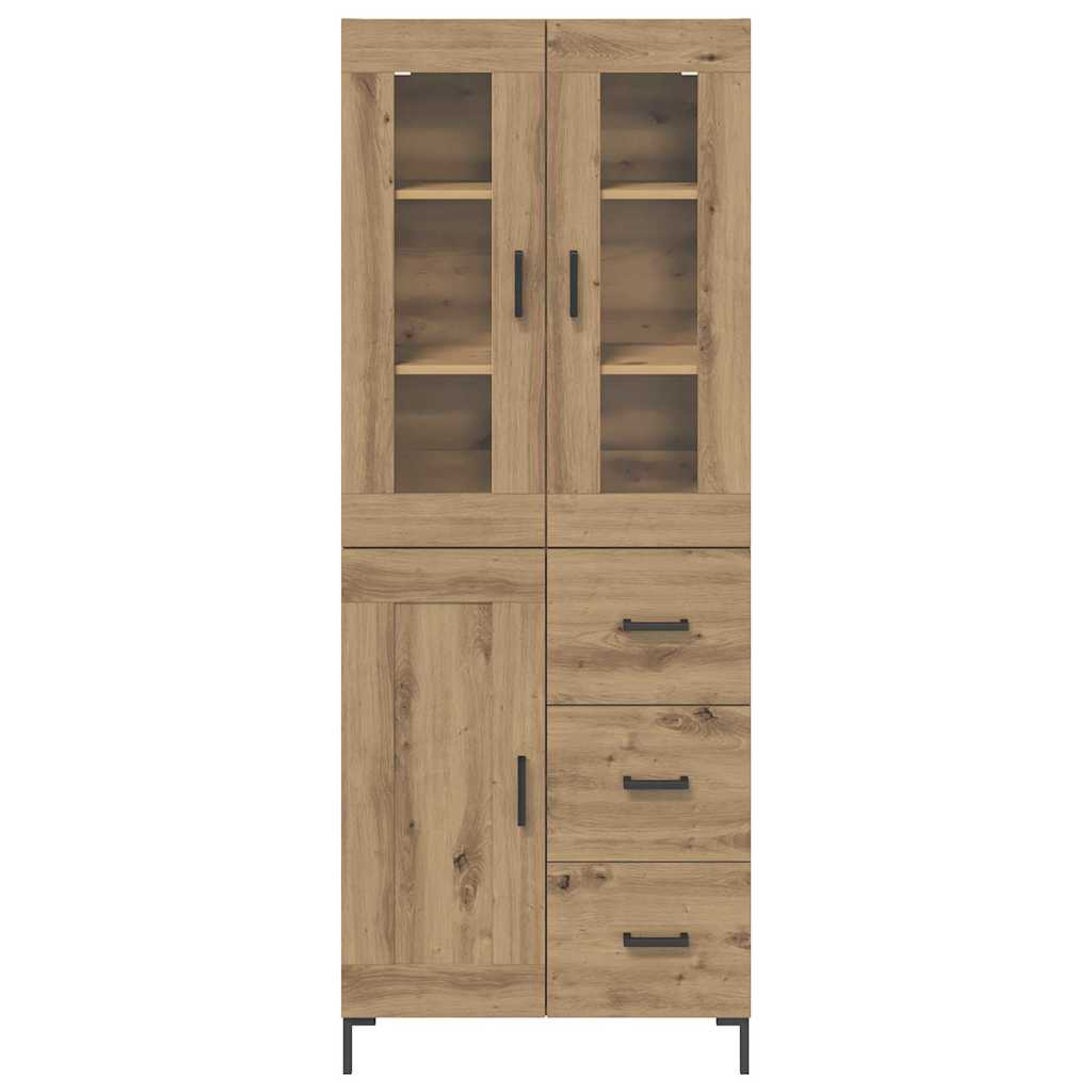 Highboard s ladicama 2 pcs Umjetnički hrast Konstruirano drvo