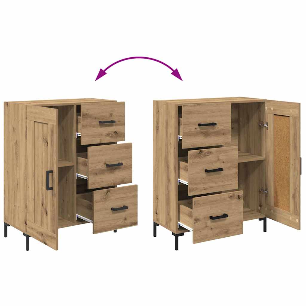 Highboard s ladicama 2 pcs Umjetnički hrast Konstruirano drvo