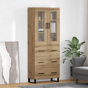 Highboard 2 kom. Umjetnički hrast 69,5 x 34 x 180 cm