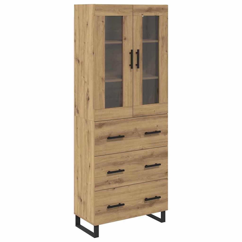 Highboard s ladicama 2 pcs Umjetnički hrast Konstruirano drvo
