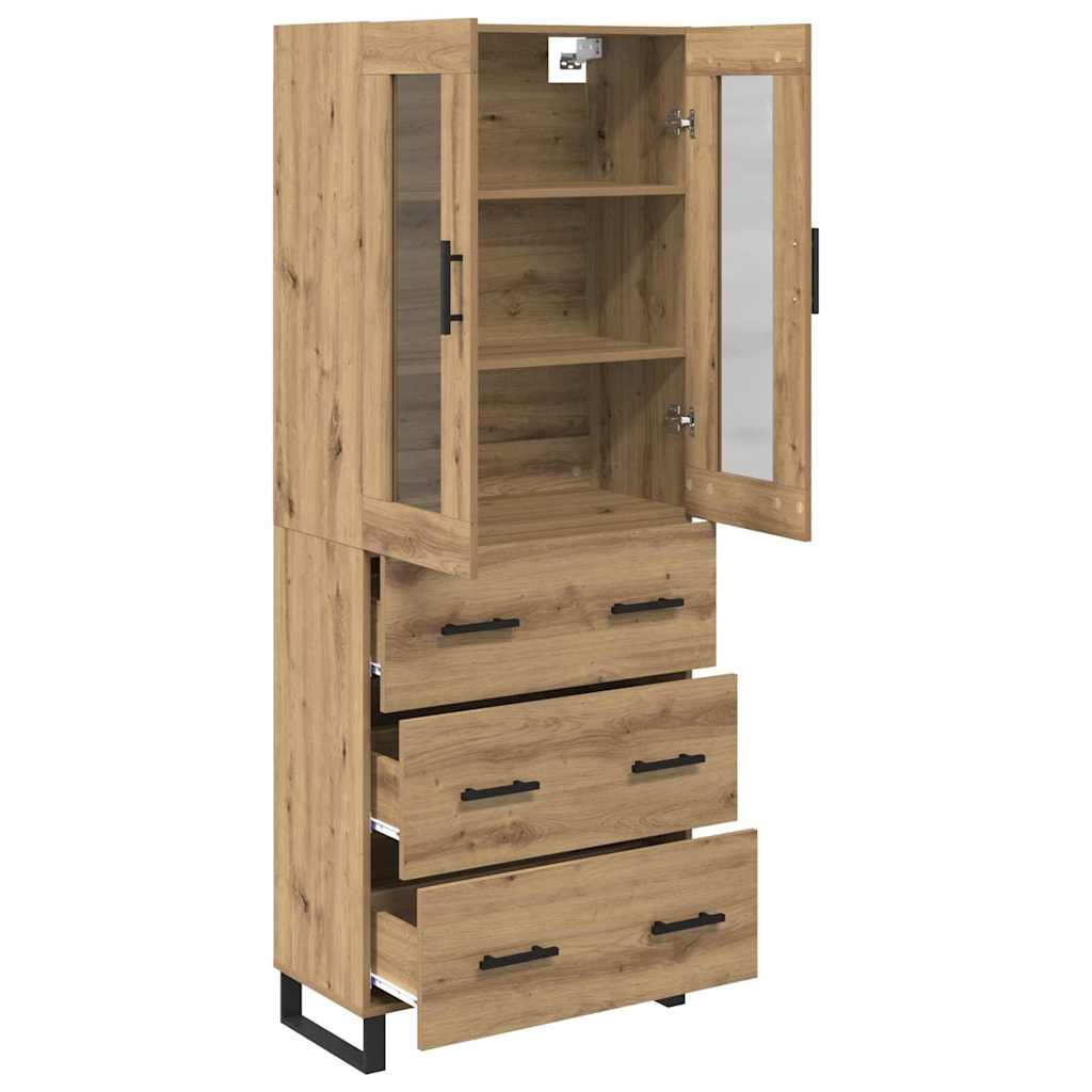 Highboard s ladicama 2 pcs Umjetnički hrast Konstruirano drvo