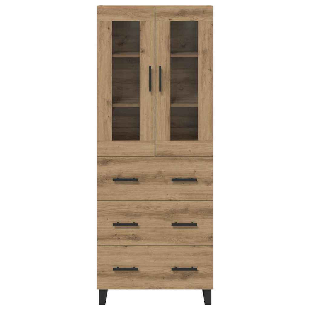Highboard s ladicama 2 pcs Umjetnički hrast Konstruirano drvo