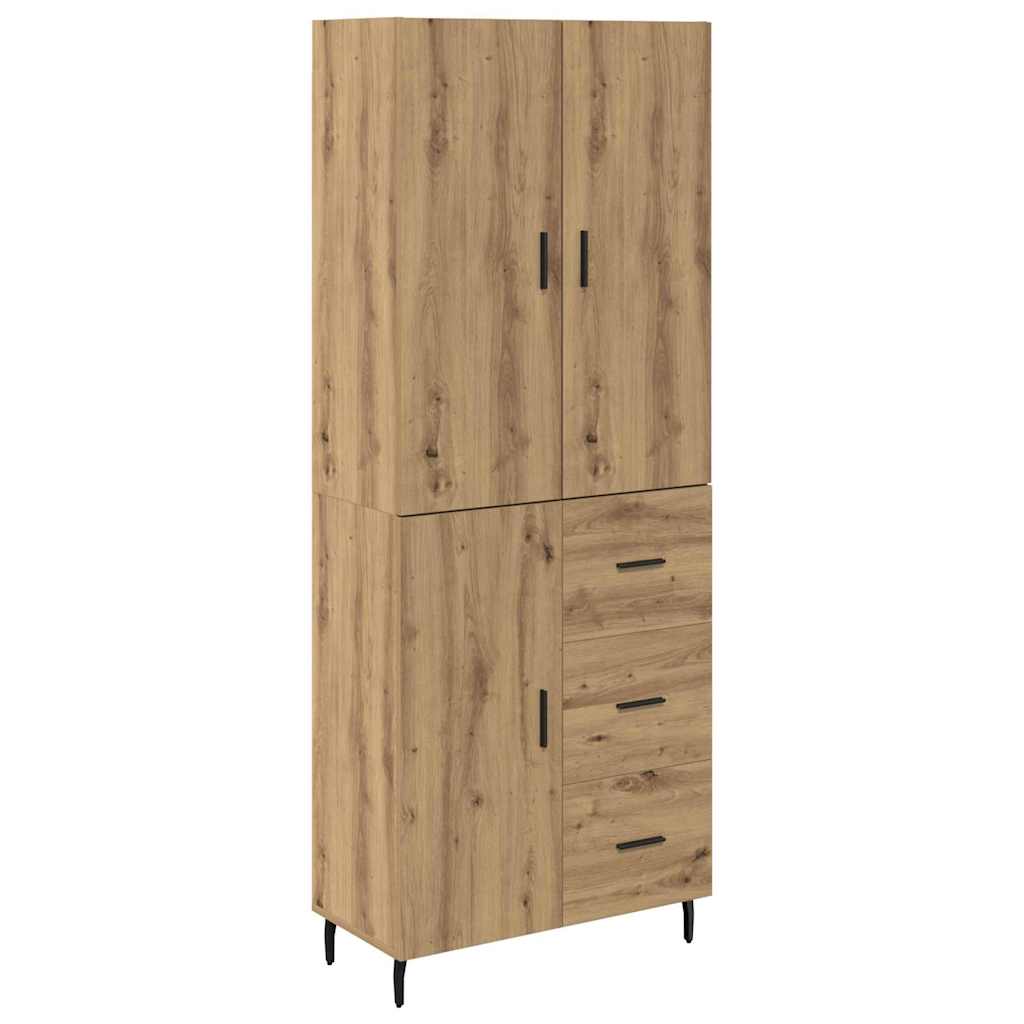 Highboard 2 kom. Umjetnički hrast 69,5 x 34 x 180 cm