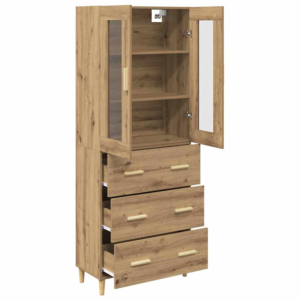 Highboard s ladicama Umjetnički hrast 69,5 x 34 x 180 cm