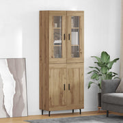 Highboard 2 kom. Umjetnički hrast 69,5 x 34 x 180 cm