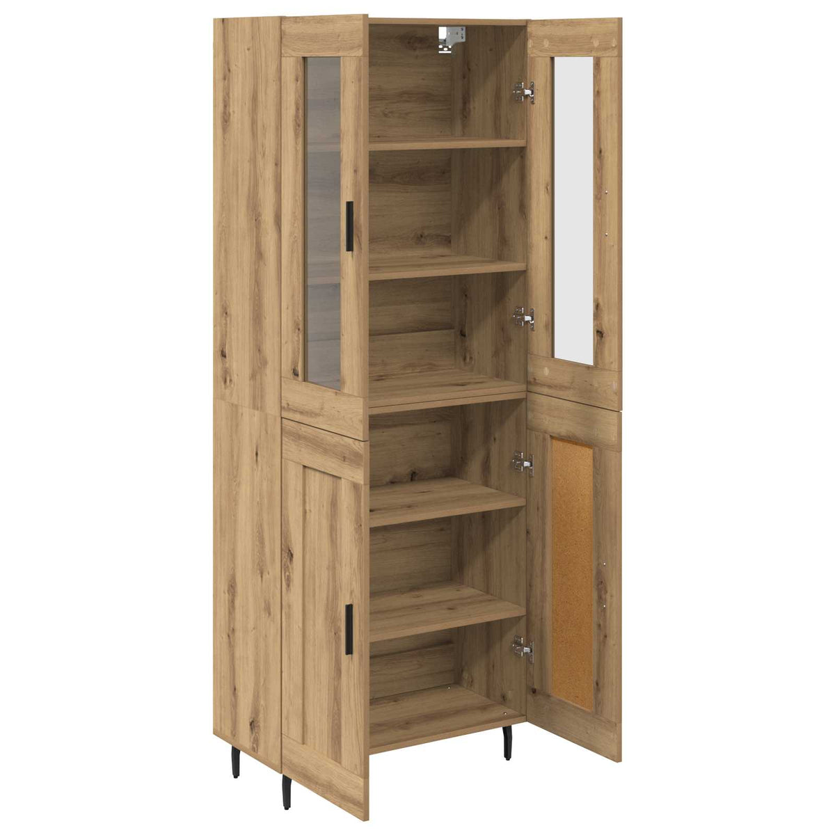Highboard 2 pcs Umjetnički hrast Konstruirano drvo