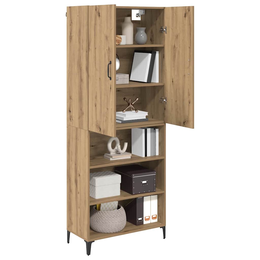 Highboard Umjetnički hrast 69,5 x 34 x 180 cm Konstruirano drvo