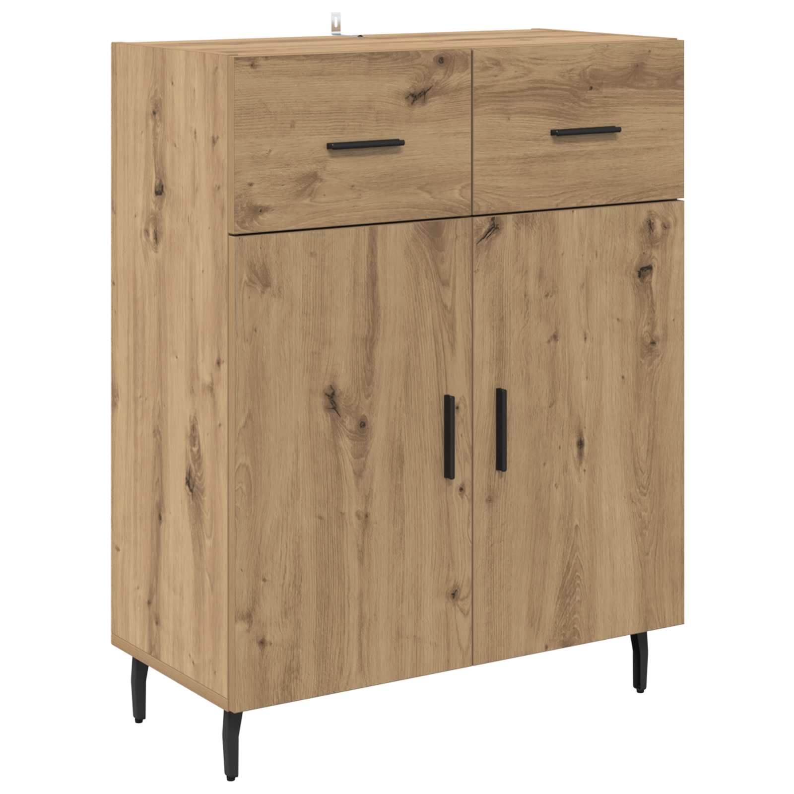 Highboard s ladicama 2 pcs Umjetnički hrast Konstruirano drvo